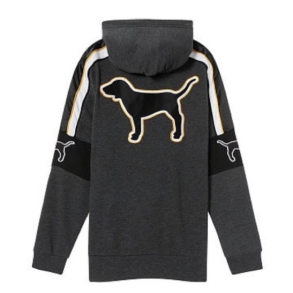VS PINK Campus Sherpa Lined Tunic Pullover - Picture 1 of 6
